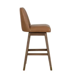Amelia Upholstered Swivel Stool