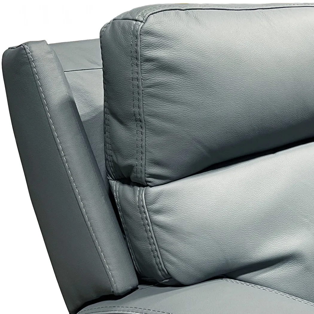Ariel Leather Power Reclining Sectional with Heat & Massage