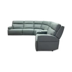 Ariel Leather Power Reclining Sectional with Heat & Massage