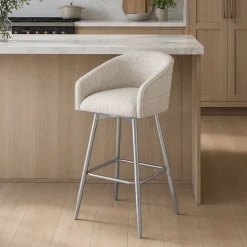 Barrel Bar Stool - Beige