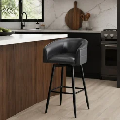 Barrel Bar Stool - Black
