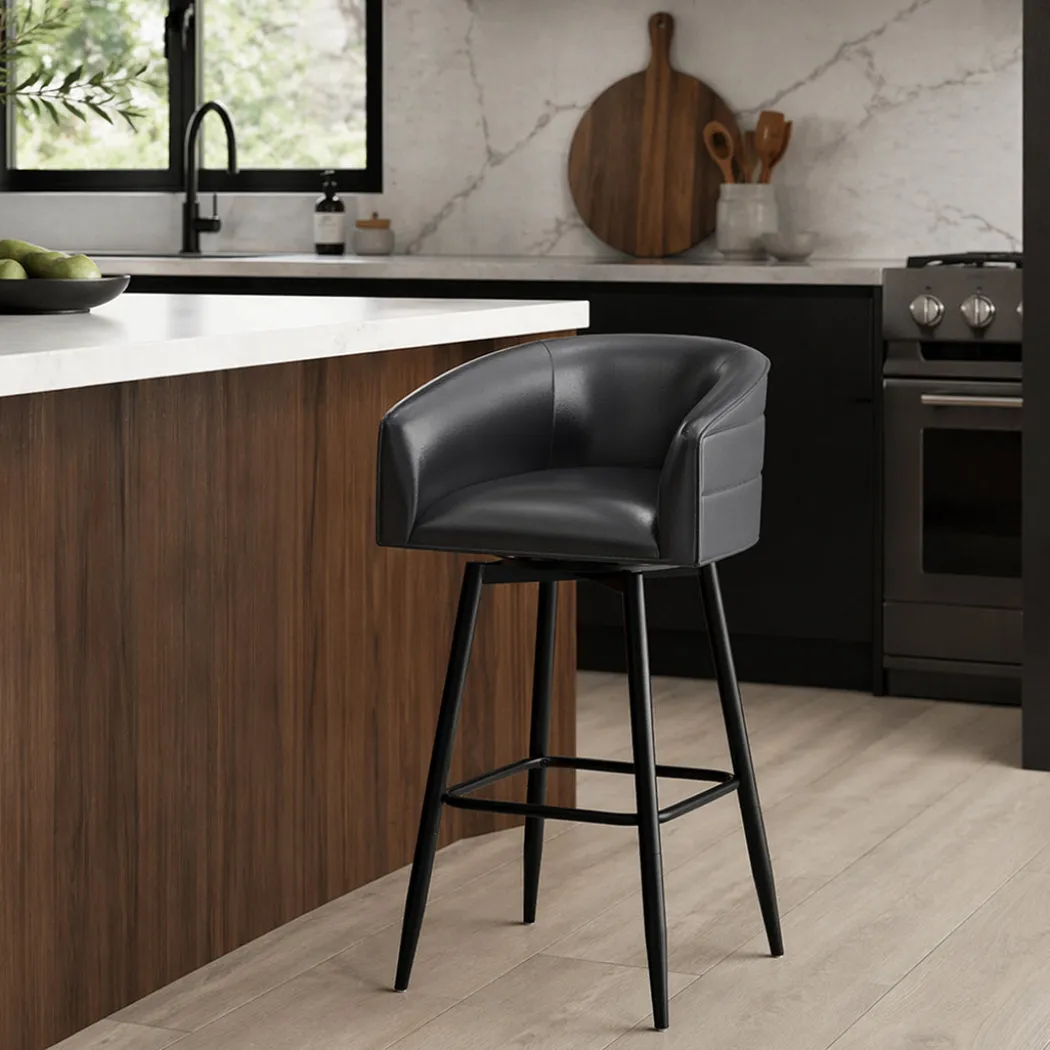 Barrel Bar Stool - Black