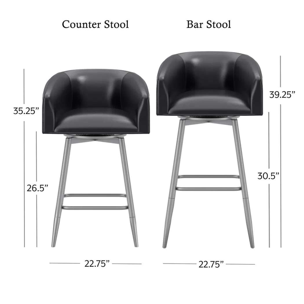 Barrel Bar Stool - Black