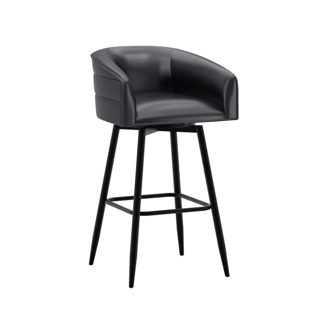 Barrel Bar Stool - Black