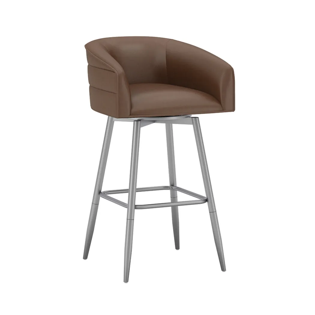 Barrel Bar Stool - Brown