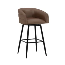 Barrel Bar Stool - Brown
