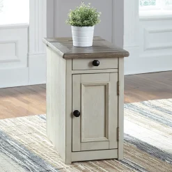 Bolanburg Chairside End Table with USB Ports and Outlets
