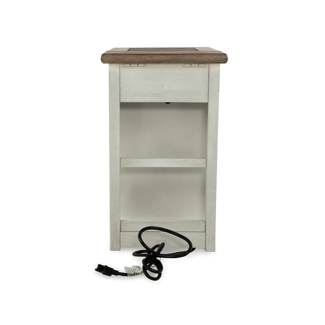 Bolanburg Chairside End Table with USB Ports and Outlets