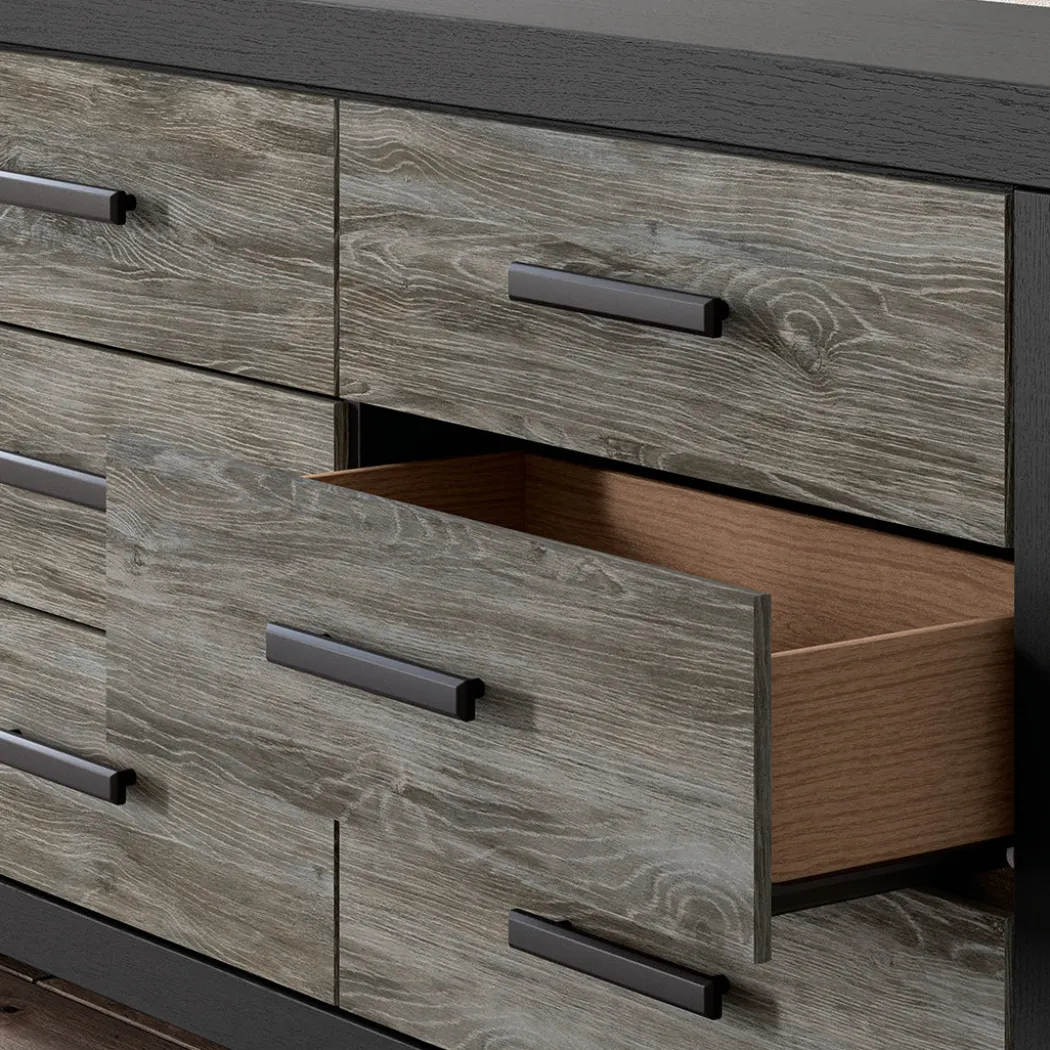 Broachmyn Black Bedroom Group with Mattress & Foundation - Queen