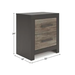 Broachmyn Black Bedroom Group with Mattress & Foundation - Queen