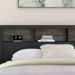 Broachmyn Black Bedroom Group with Mattress & Foundation - Queen