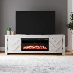 Cayboni White TV Stand - 71 Inches