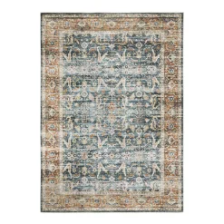 Charleston Blue Washable Rug