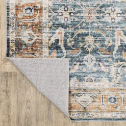 Charleston Blue Washable Rug