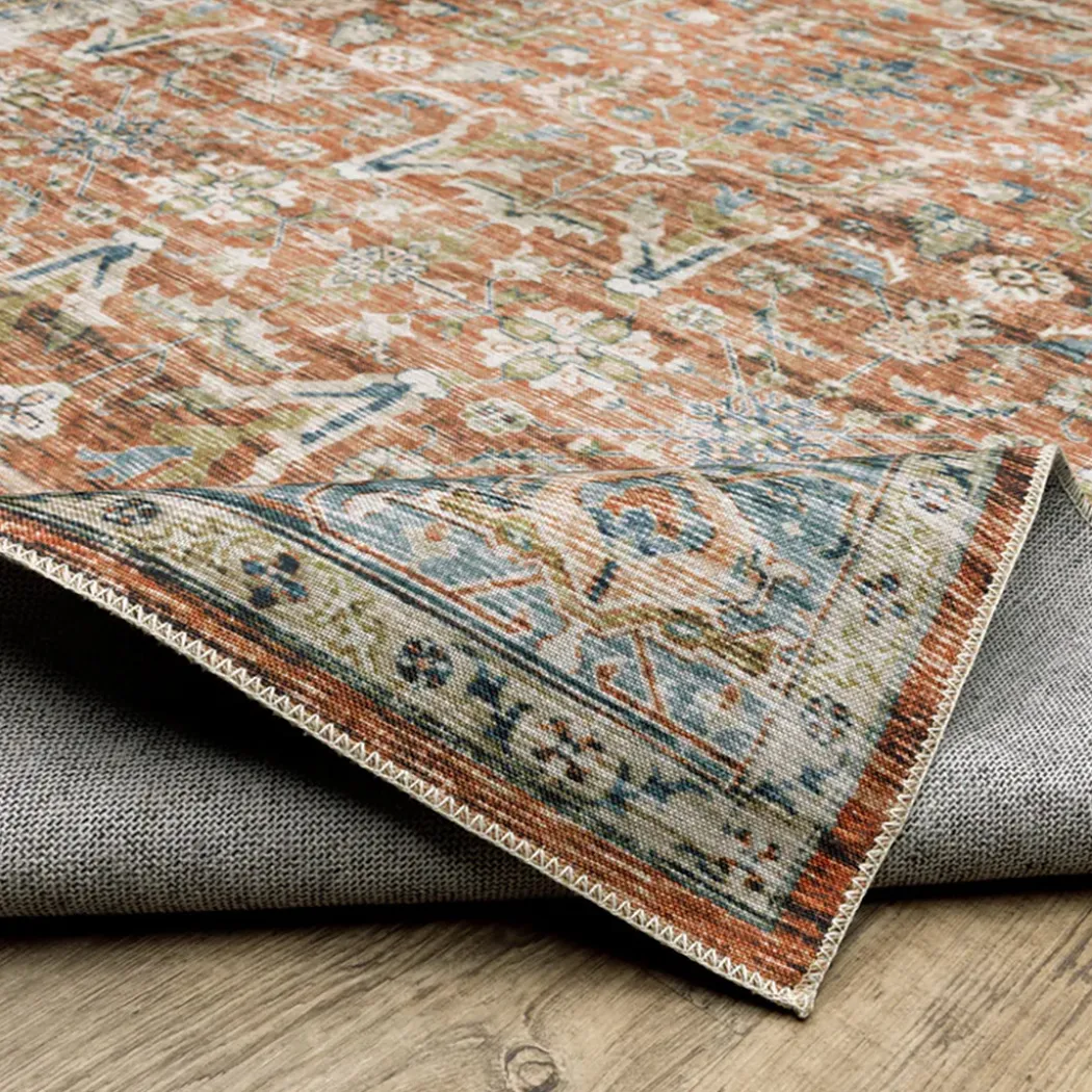 Charleston Bronze Washable Rug