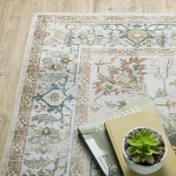Charleston Ivory Washable Rug