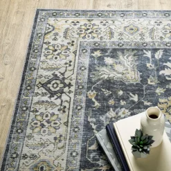 Charleston Olive Washable Rug