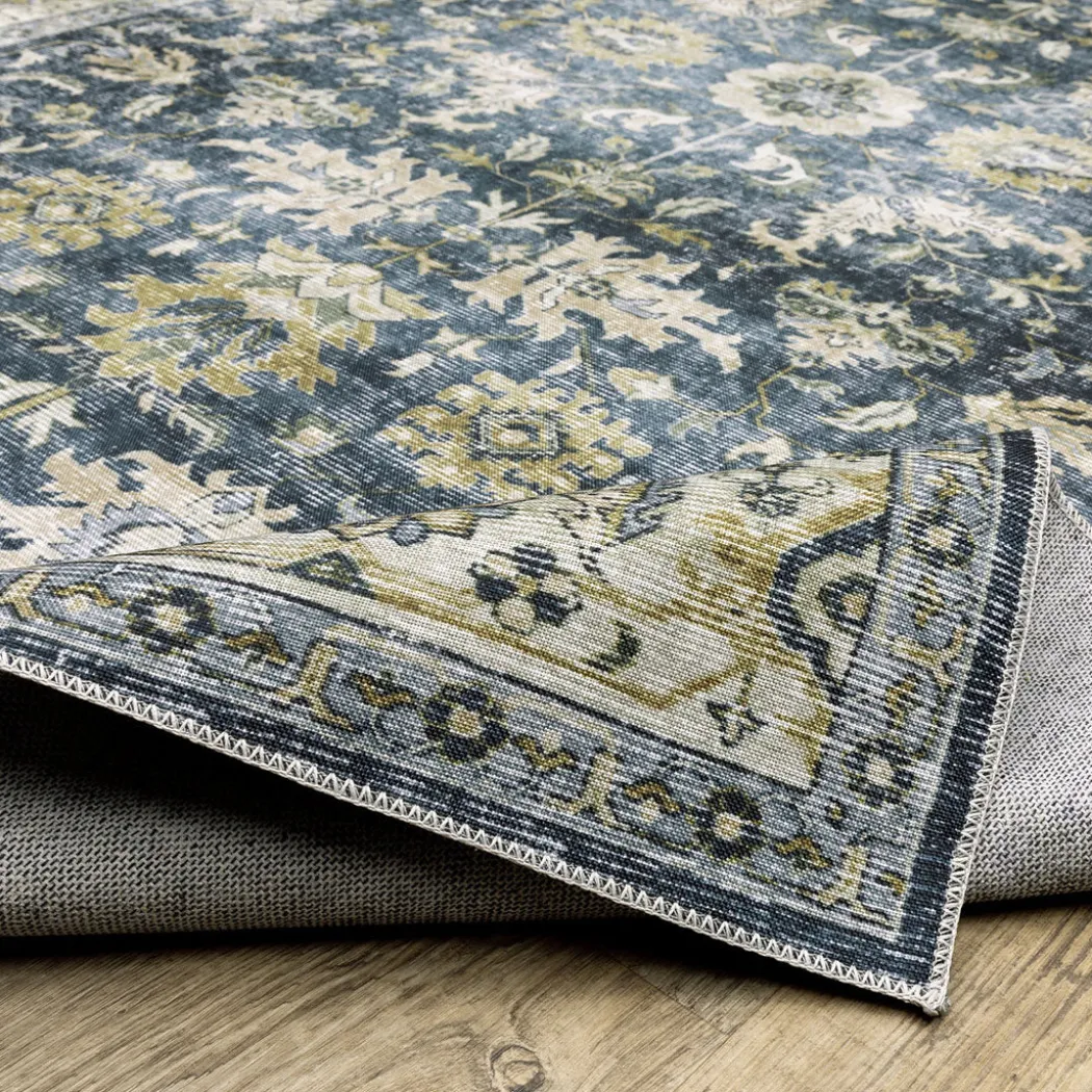 Charleston Olive Washable Rug