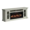 Christopher Media Mantel with Fireplace - 74 Inches