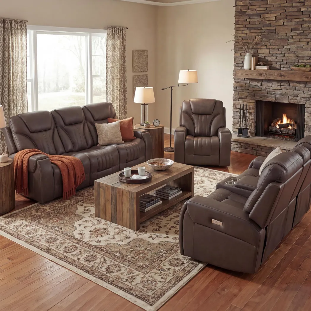 Clark Zero-G Home Theater Leather Sofa
