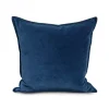 Cotton Velvet Pillow - Blue