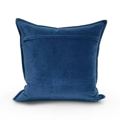 Cotton Velvet Pillow - Blue