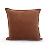 Cotton Velvet Pillow - Dark Brown