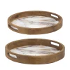 Decorative Wooden Trays (Set of 2)