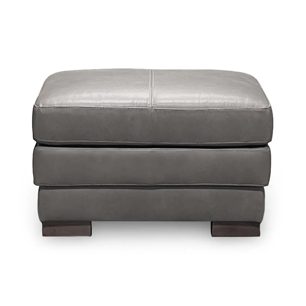 Denver Leather Ottoman