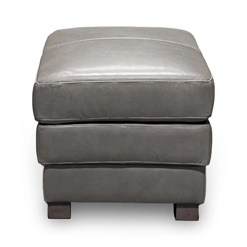 Denver Leather Ottoman