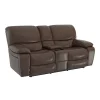 Dylan Leather Power Loveseat with Console