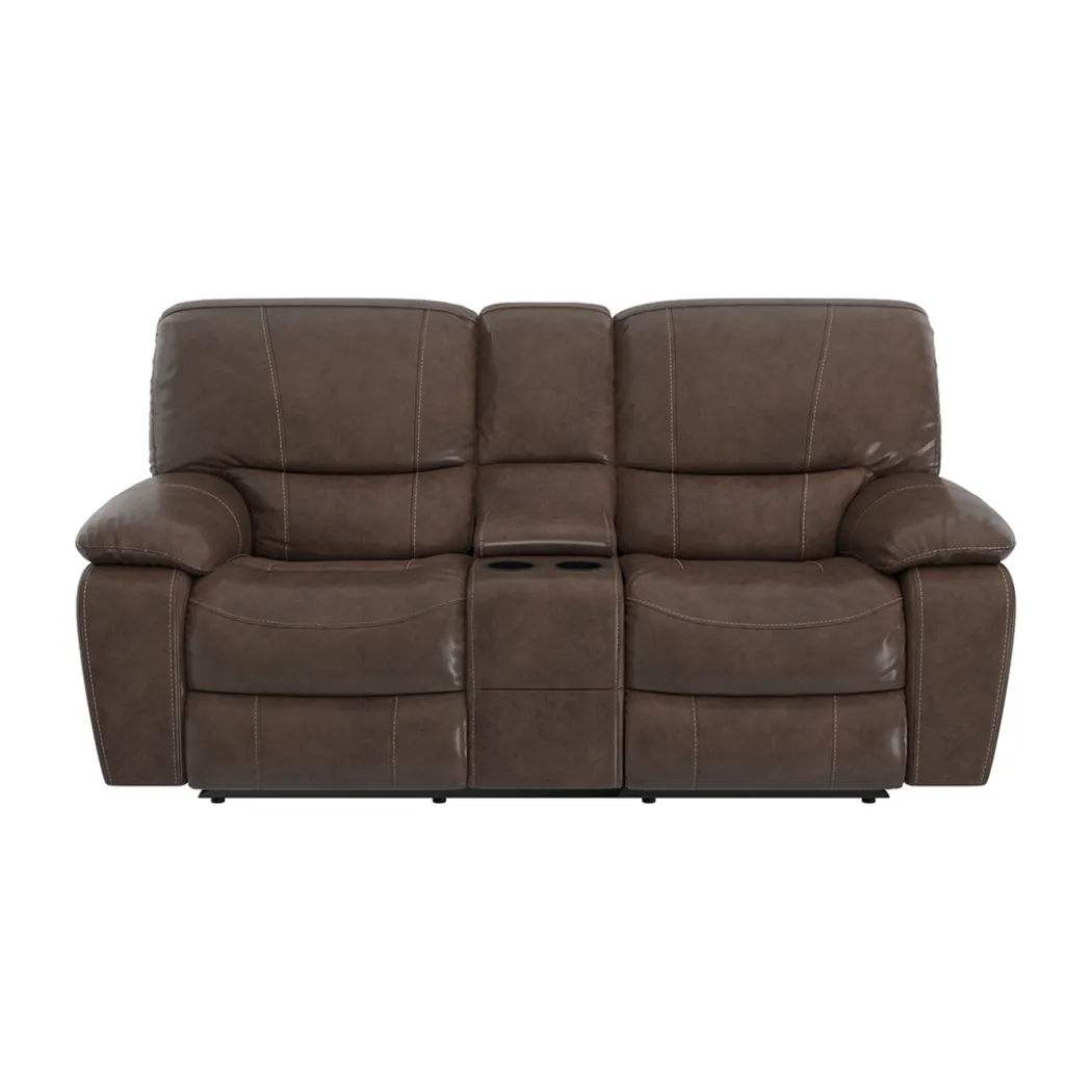 Dylan Leather Power Loveseat with Console