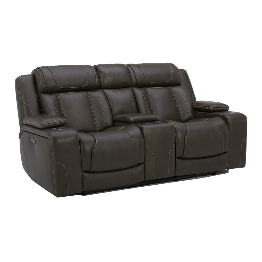 First Class Power Reclining Loveseat with Console