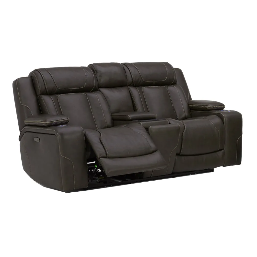 First Class Power Reclining Loveseat with Console