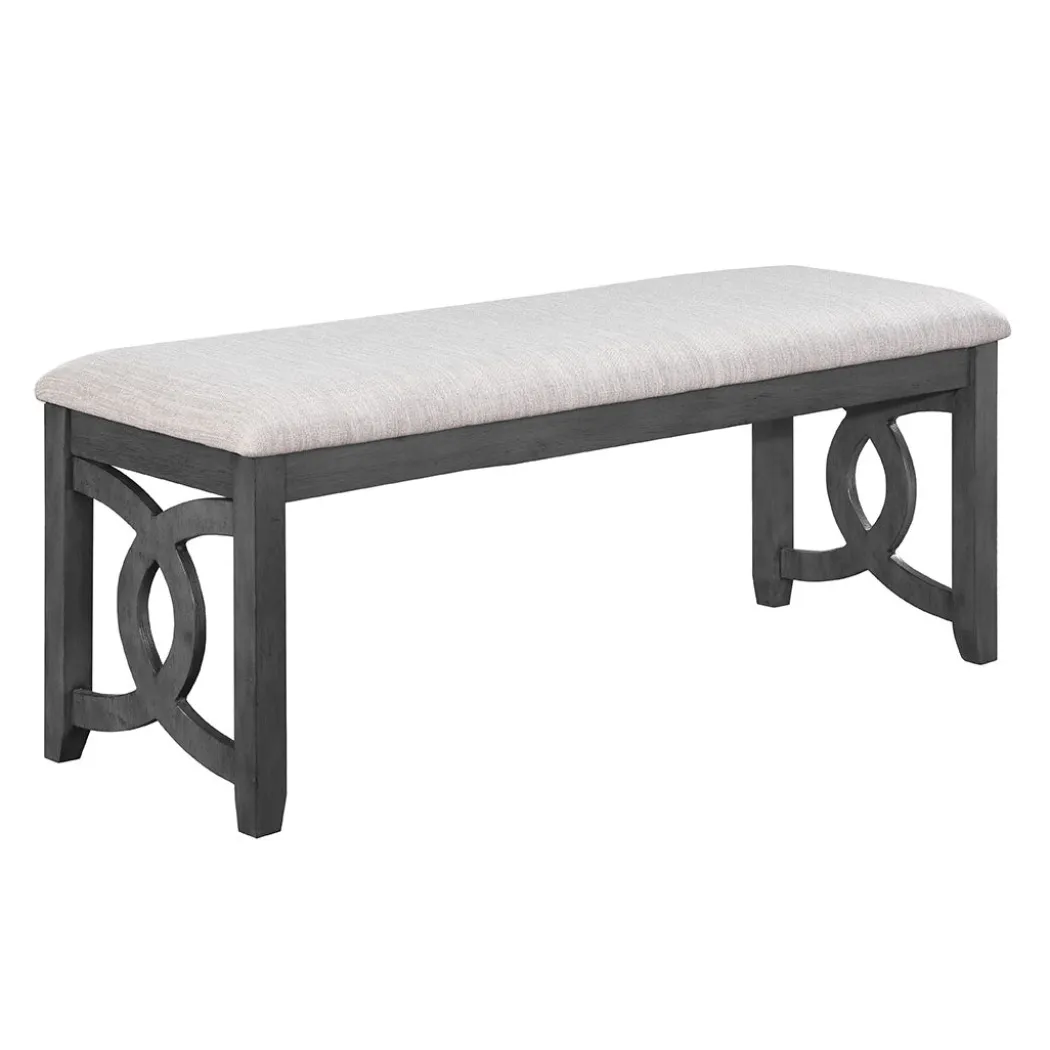 Gia Links Grey Dining Bench
