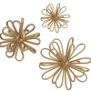 Gold Iron Flowers (Set of 3)