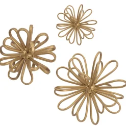Gold Iron Flowers (Set of 3)
