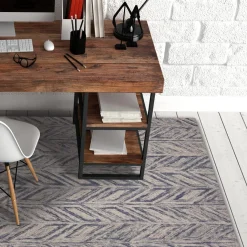 Gramercy Blue Heather Herringbone