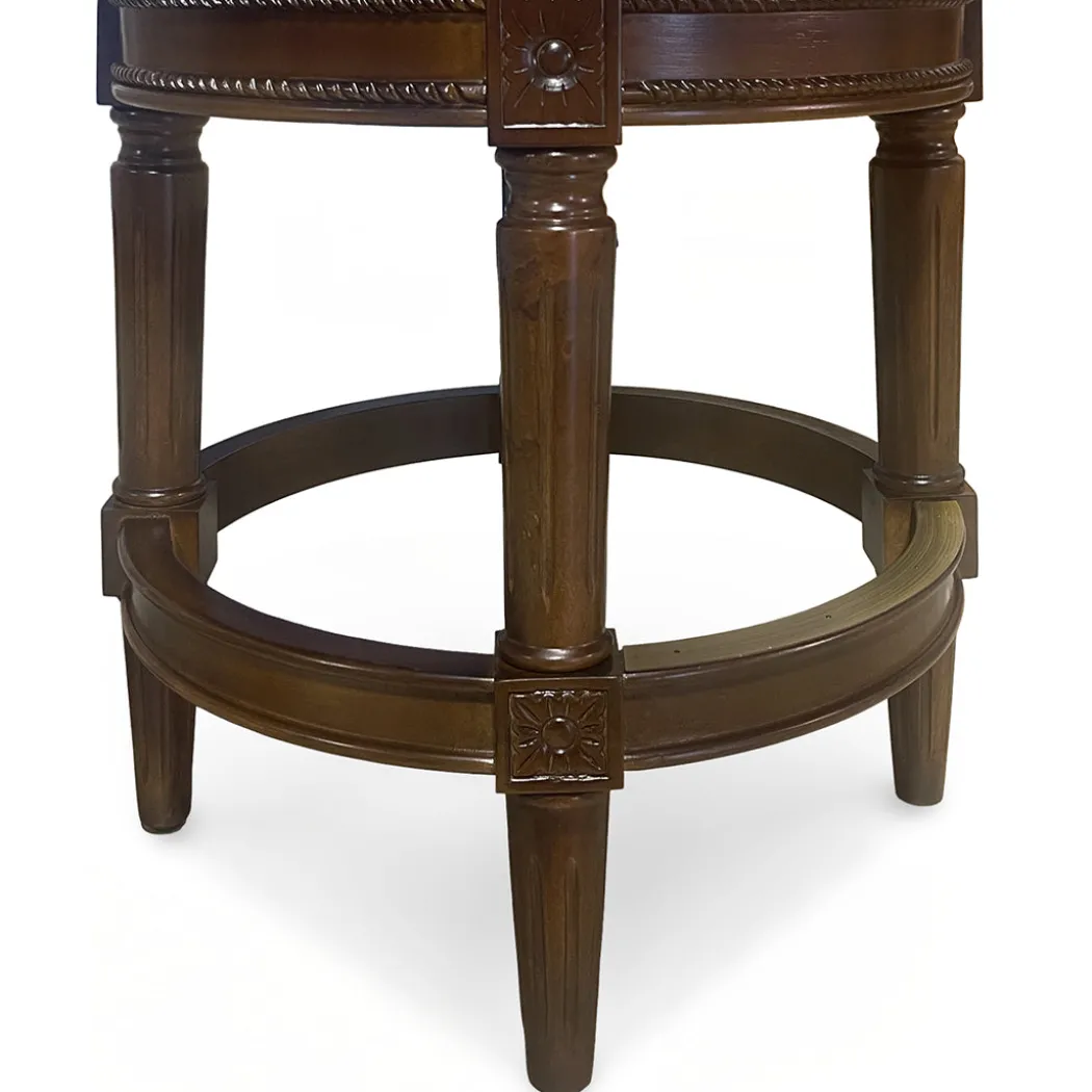 Henry Upholstered Swivel Stool - Brown