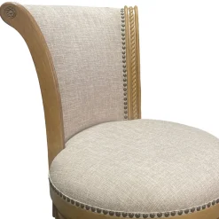 Henry Upholstered Swivel Stool - Beige