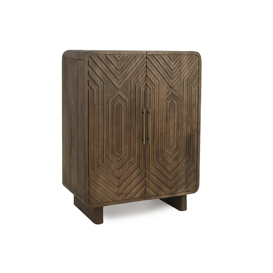 Holmes Mango Wood Artisan Bar Cabinet