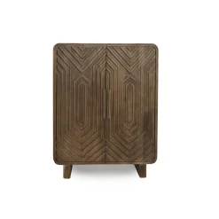 Holmes Mango Wood Artisan Bar Cabinet
