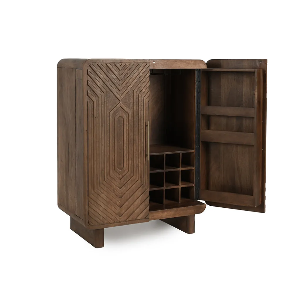 Holmes Mango Wood Artisan Bar Cabinet