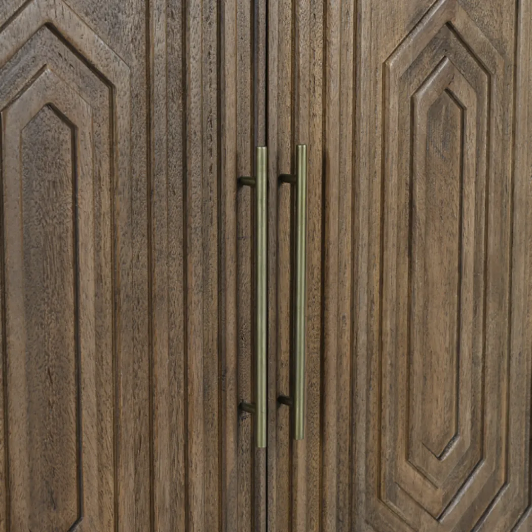 Holmes Mango Wood Artisan Bar Cabinet