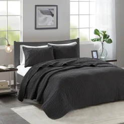 Keaton Black Coverlet Set