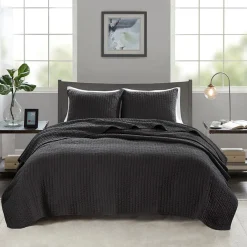 Keaton Black Coverlet Set