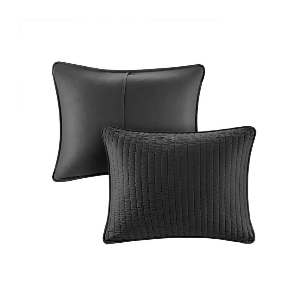 Keaton Black Coverlet Set