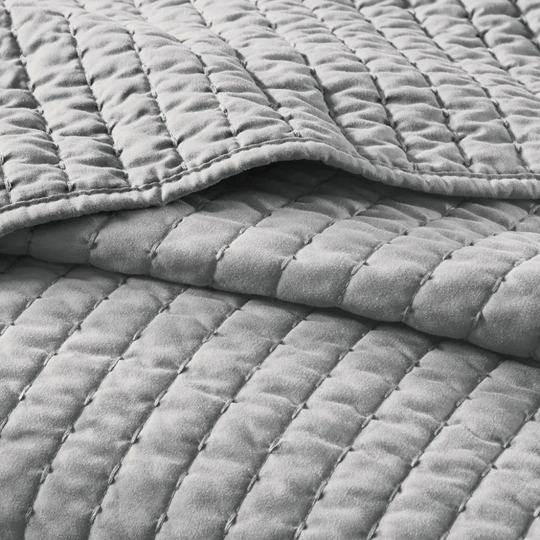 Keaton Gray Coverlet Set