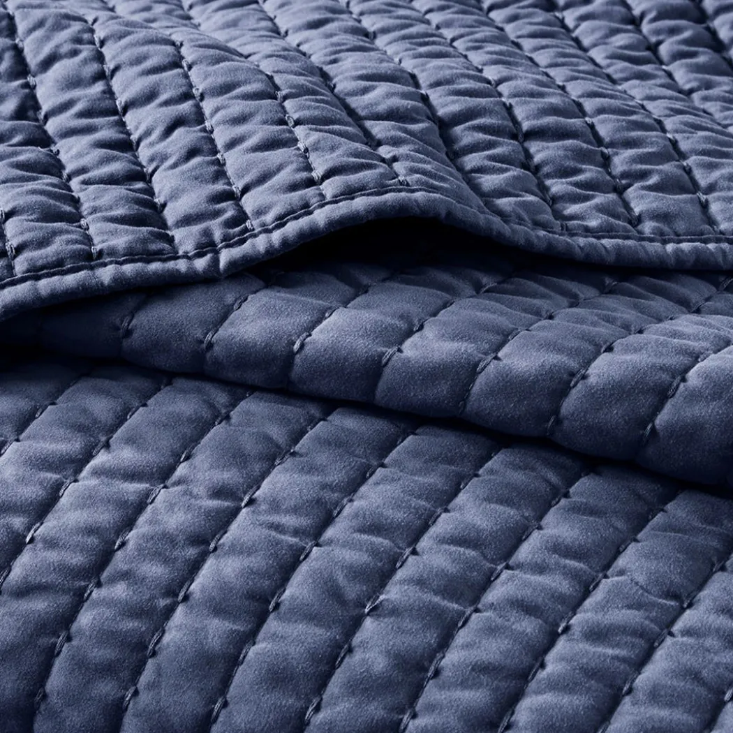 Keaton Navy Coverlet Set