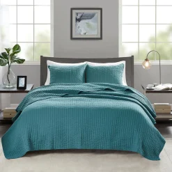 Keaton Teal Coverlet Set